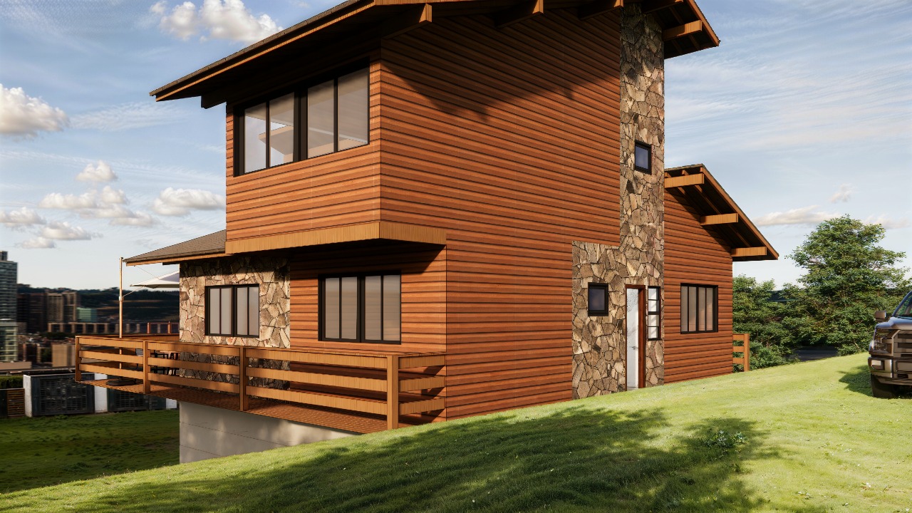 Projeto Residencial 2 - Projeto profissional desenvolvido no curso Projetista 3D Projeto Residencial 2